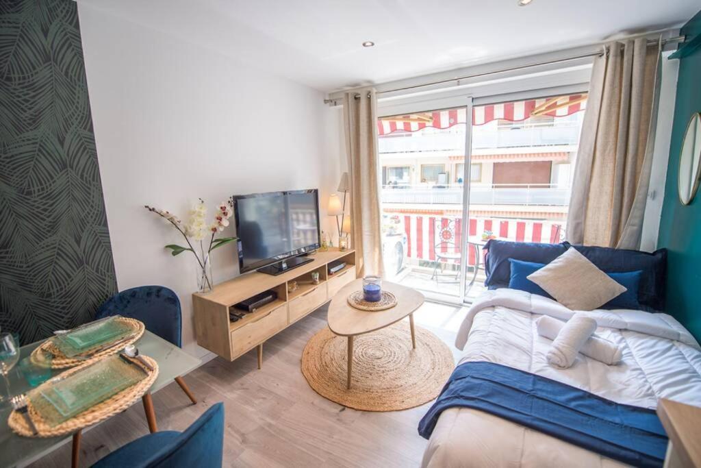 4 Couchages Climatise Direct Plage Wifi Parking Antibes Exterior foto